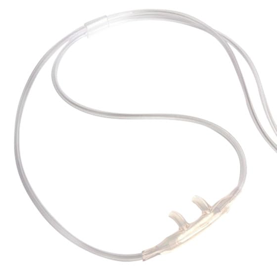 Salter Labs 7Ft Salter Style Adult Oxygen Nasal Cannula with Safe 3-Channel Design, Thread Grip Connector 16SOFTTG-7