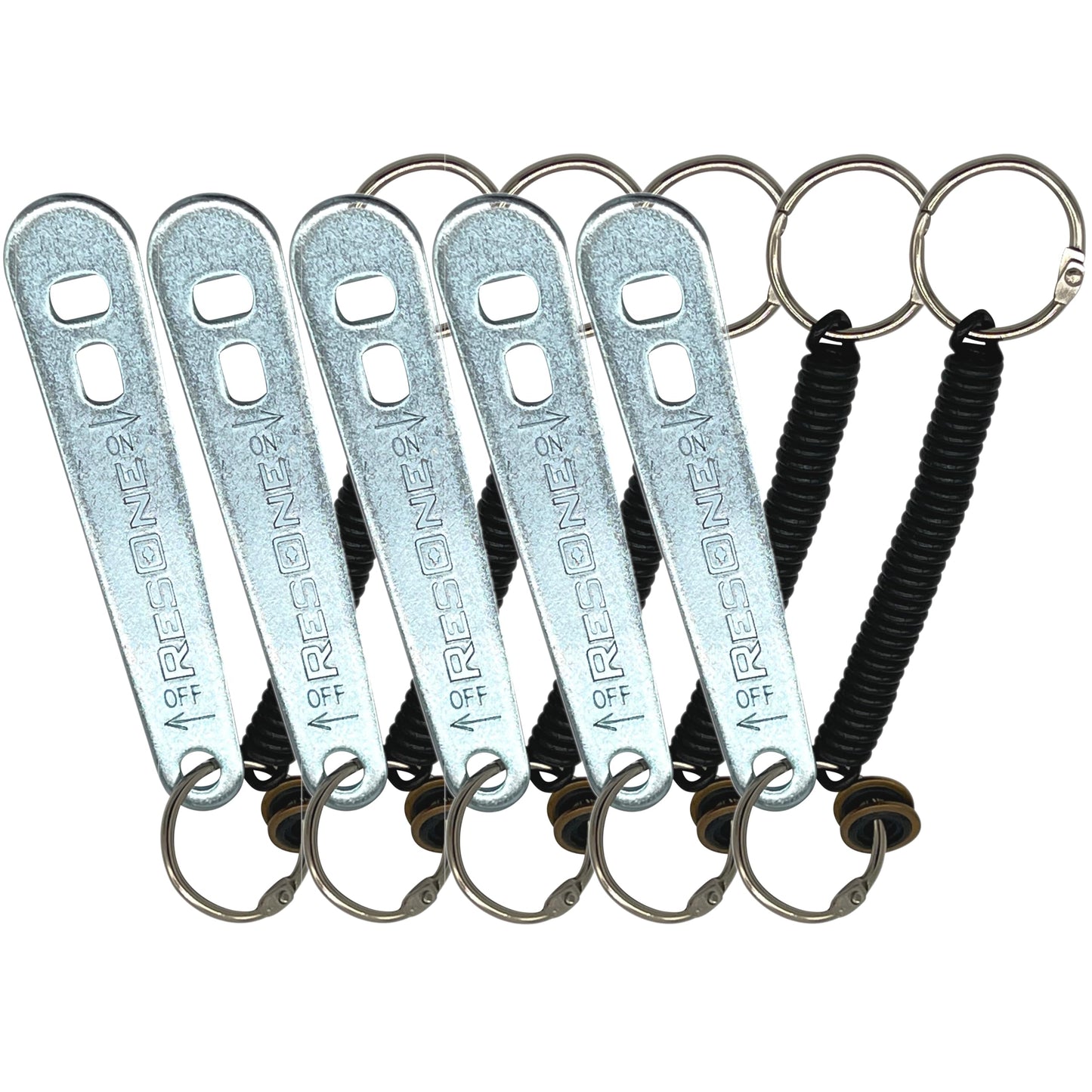 Metal Medical Oxygen Cylinder Wrenches w/Bungee Cords & Yoke Washers