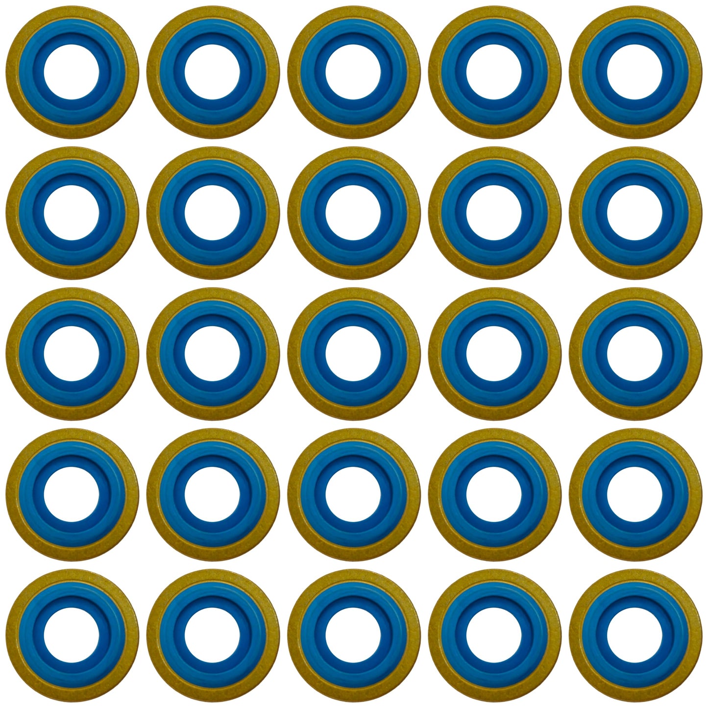 ResOne Premium Blue Viton Oxygen Regulator Yoke Washer Seals 25-Pack