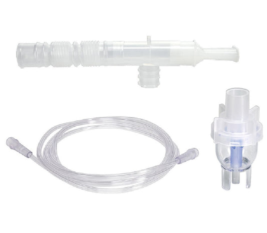 Westmed VixOne 0210 nebulizer kit with mouthpiece, tee, flex hose, and 7-foot tubing