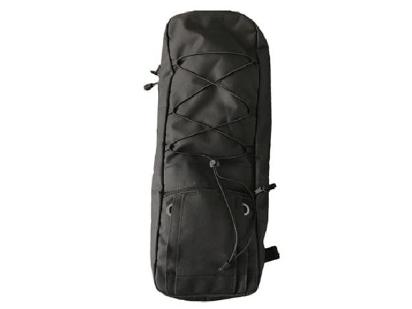 ResOne Oxygen Tank Backpack for D Cylinders, Black Portable Oxygen Bag with Padded Shoulder Straps, Sternum Strap, Integrated Tubing Port, Durable Oxford Cloth Oxygen Tank Holder