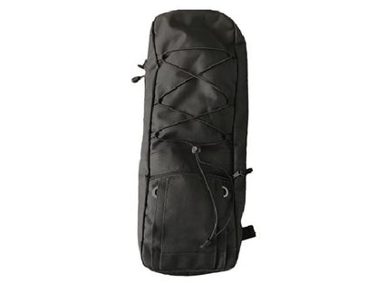 ResOne Oxygen Tank Backpack for D Cylinders, Black Portable Oxygen Bag with Padded Shoulder Straps, Sternum Strap, Integrated Tubing Port, Durable Oxford Cloth Oxygen Tank Holder
