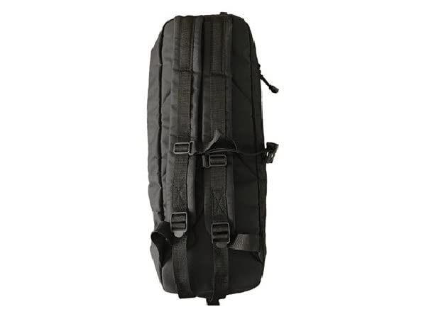 ResOne Oxygen Tank Backpack for D Cylinders, Black Portable Oxygen Bag with Padded Shoulder Straps, Sternum Strap, Integrated Tubing Port, Durable Oxford Cloth Oxygen Tank Holder