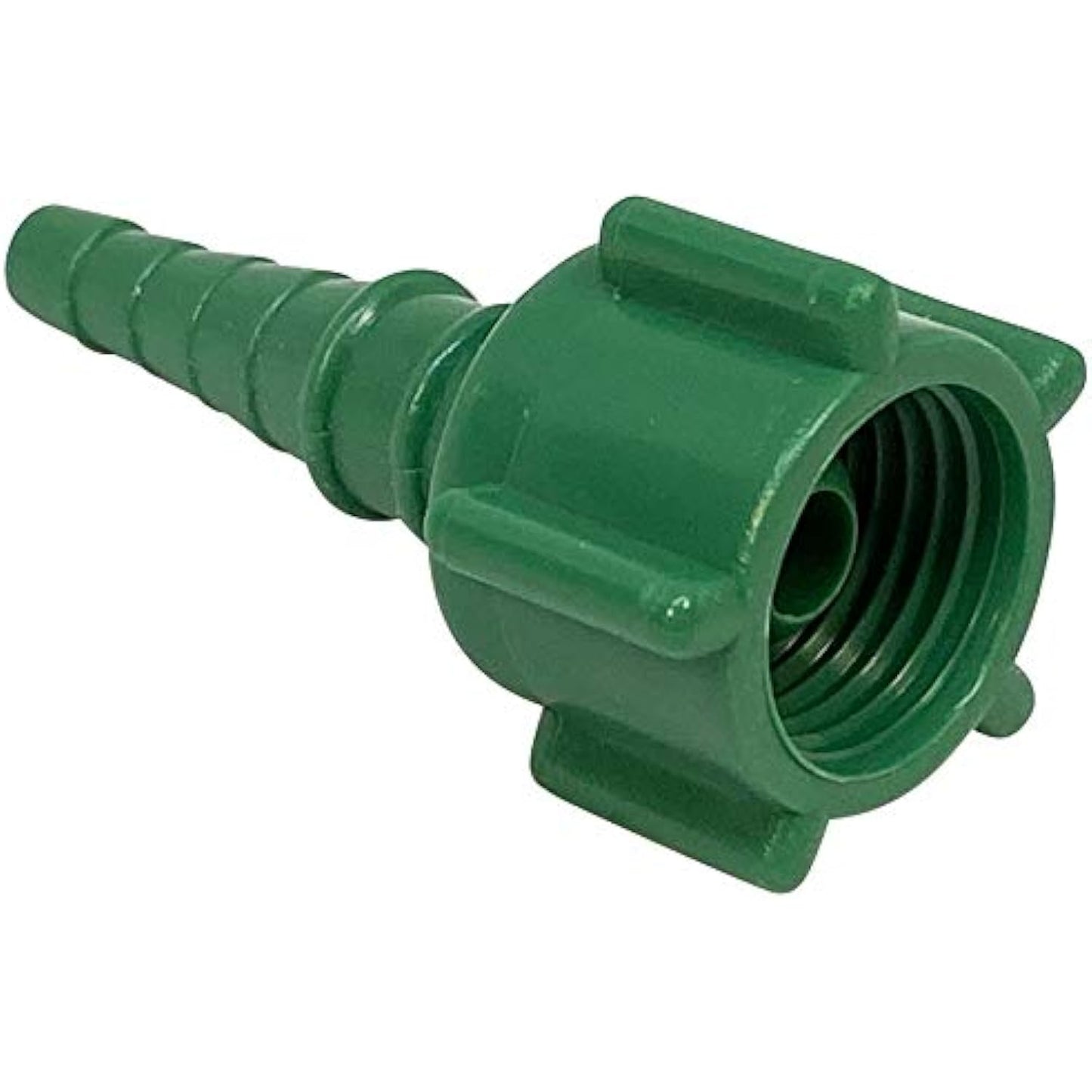 Westmed #0409 Swivel Barb Nipple Nut (Christmas Tree) Green Oxygen Tubing Connector - Pack of 50