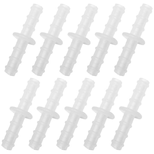 ResOne Oxygen Tubing Straight Connectors, 10‑Pack – Standard 6mm Barbed Male‑to‑Male O2 Hose Couplers for Oxygen Tubing Extensions, Leak‑Resistant, Easy‑Attach Design
