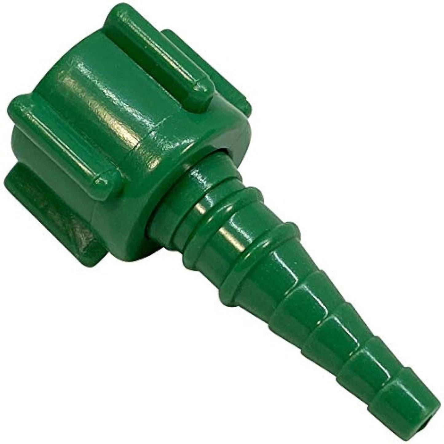 Westmed #0409 Swivel Barb Nipple Nut (Christmas Tree) Green Oxygen Tubing Connector - Pack of 50