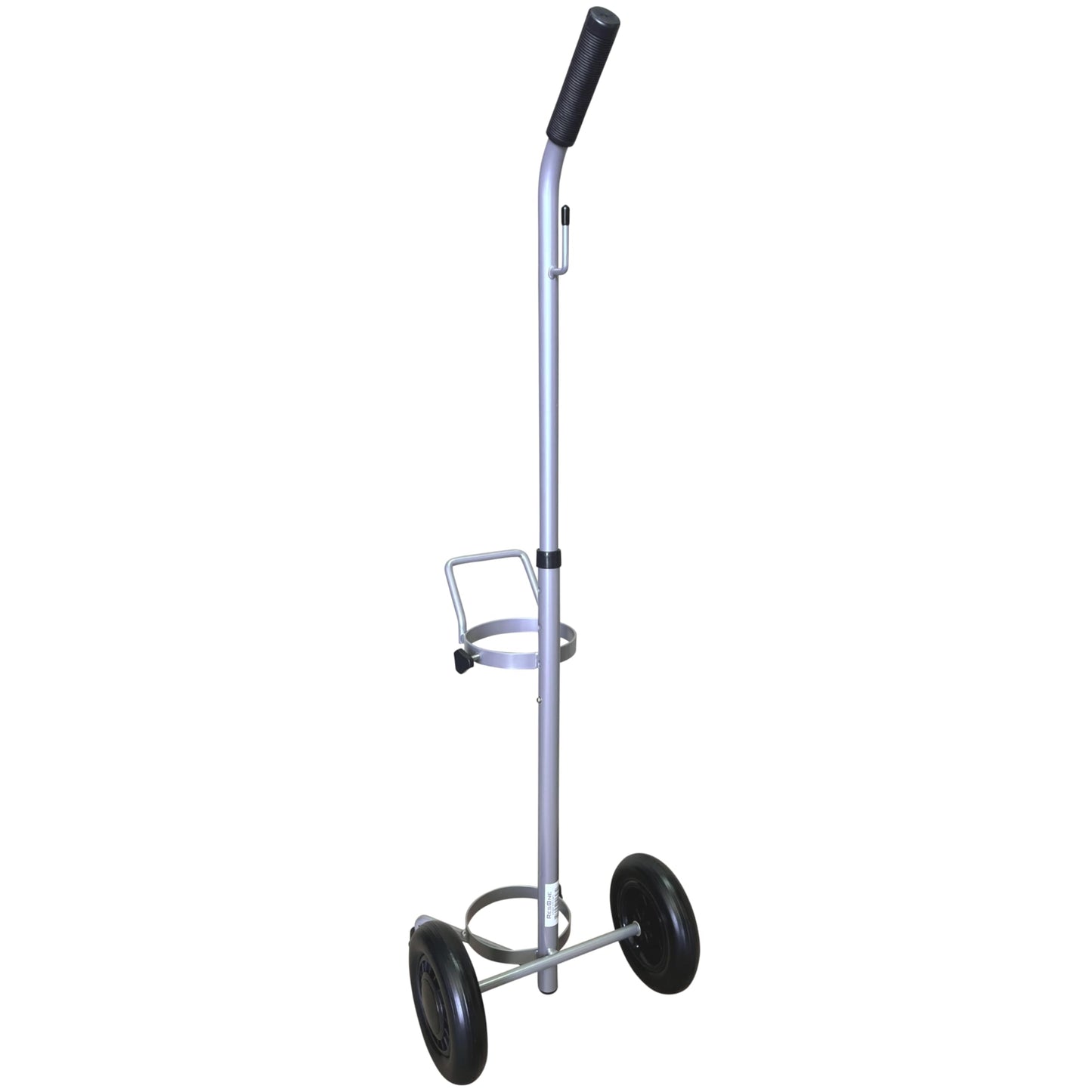 ResOne Lightweight Single D/E Oxygen Cylinder Cart , Adjustable Handle, Durable Powder-Coated Finish, Portable Oxygen Tank Cart with Wheels, Holds 1 D Size or E Size Cylinder