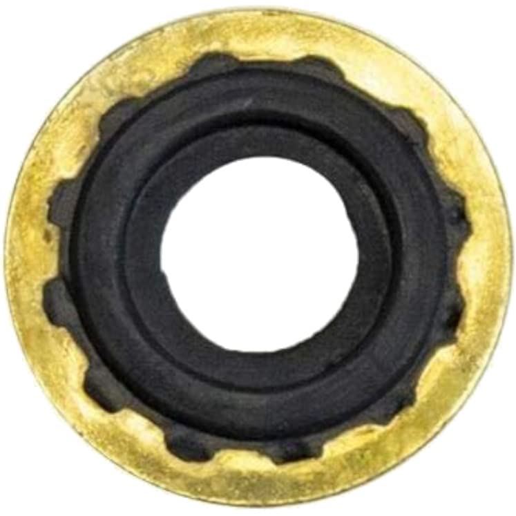 ResOne Oxygen Yoke Washer Seals, 5‑Pack – Jagged‑Edge Brass/Rubber CGA‑870 Regulator Washers for Oxygen Tank Connections