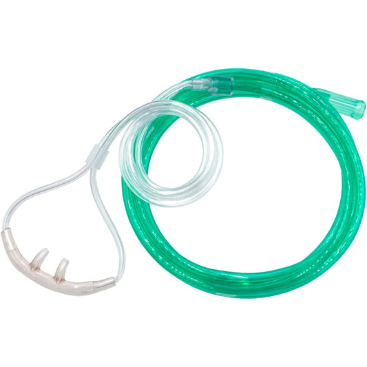 14Ft Salter Style High Flow Adult Oxygen Nasal Cannula with Safe 3-Channel Design, Standard Connector #16SOFT-HF-14