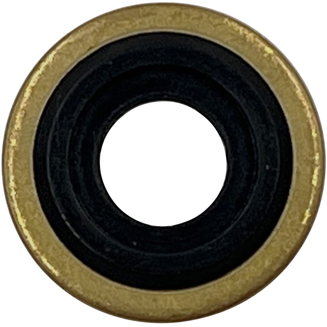 ResOne Oxygen Yoke Washer Seals, 25‑Pack – Smooth‑Edge Brass/Rubber CGA‑870 Regulator Washers for Oxygen Tank Connections