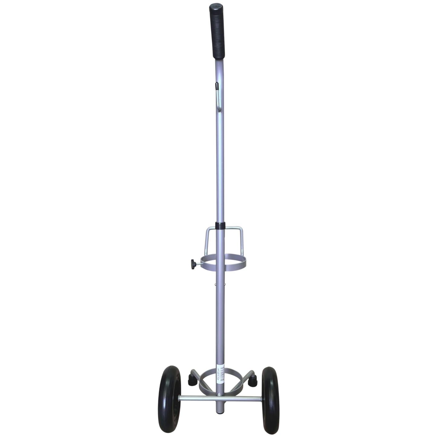 ResOne Lightweight Single D/E Oxygen Cylinder Cart , Adjustable Handle, Durable Powder-Coated Finish, Portable Oxygen Tank Cart with Wheels, Holds 1 D Size or E Size Cylinder