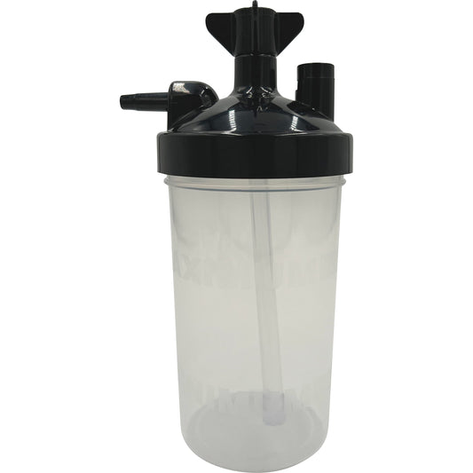 ResOne 6pk Oxygen Humidifier Bottle, 350ml w/Pressure Relief Valve - Oxygen Concentrator Humidifier Bottle for Therapy - Portable, Medical Grade for Clinic or Home Use - Plastic