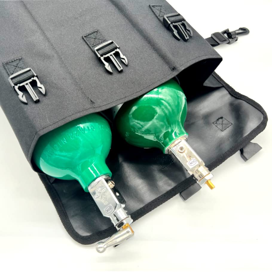 Medical Oxygen Cylinder Auto-Transport Carrier Bag - Holds 3 D or E Oxygen Cylinders