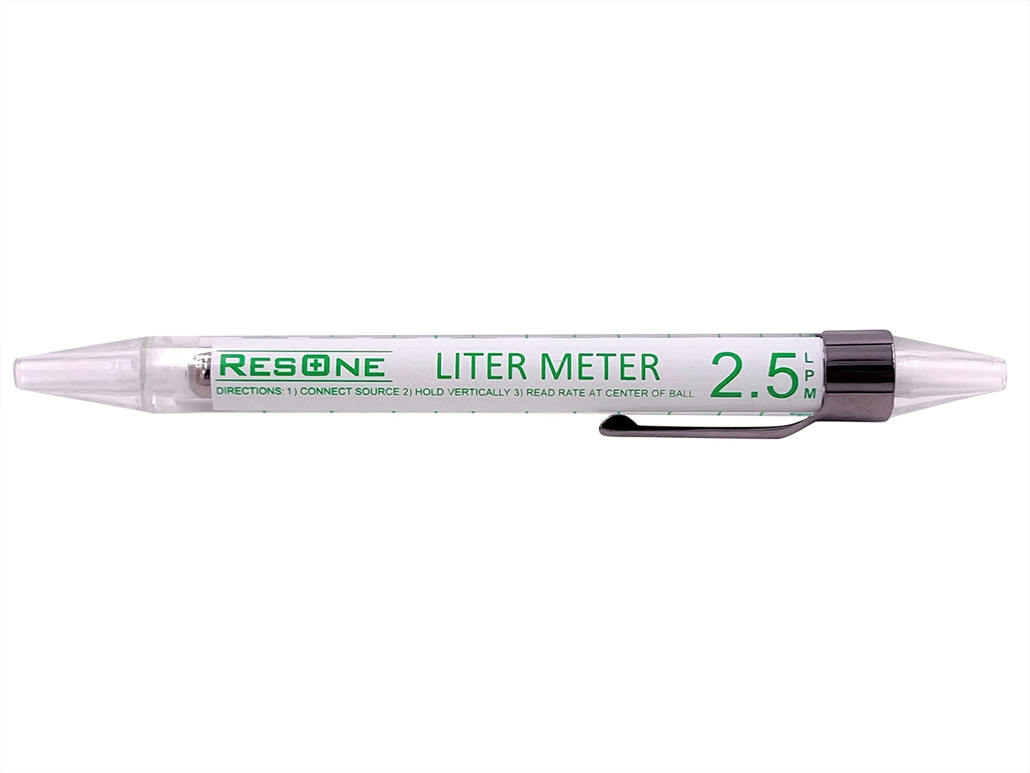 ResOne 3pk Liter Meter Pens: Measure Oxygen Flow 0-15 LPM for Pediatric, Standard, High Flow- Compact Oxygen Flow Meter for Quick, Precise Flow Checks