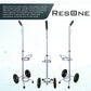 ResOne Lightweight Single D/E Oxygen Cylinder Cart , Adjustable Handle, Durable Powder-Coated Finish, Portable Oxygen Tank Cart with Wheels, Holds 1 D Size or E Size Cylinder