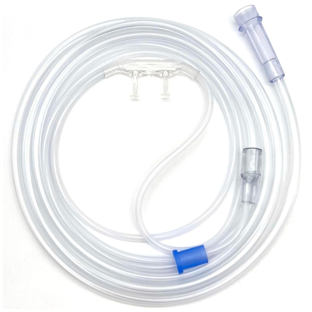 Adult Oxygen Nasal Cannula w/Soft Curved Prongs & Crush Resistant Tubing