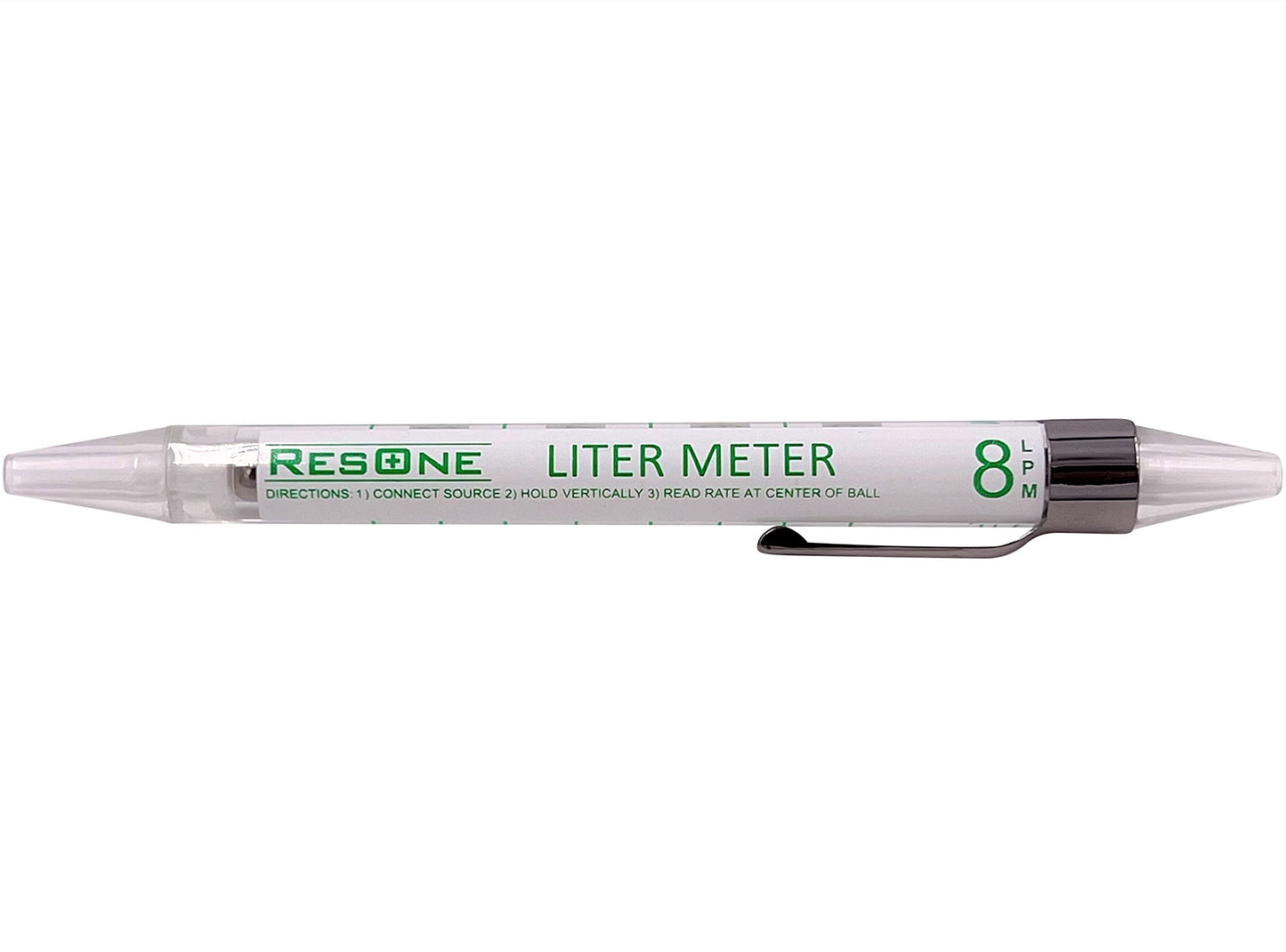 ResOne 3pk Liter Meter Pens: Measure Oxygen Flow 0-15 LPM for Pediatric, Standard, High Flow- Compact Oxygen Flow Meter for Quick, Precise Flow Checks