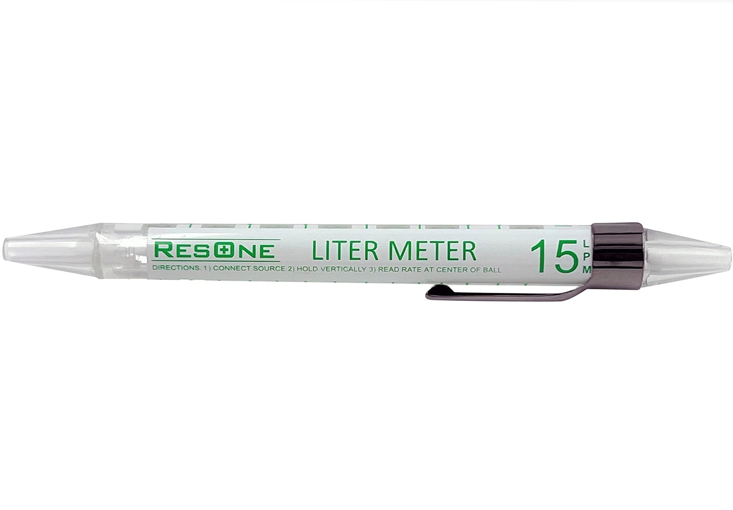 ResOne 3pk Liter Meter Pens: Measure Oxygen Flow 0-15 LPM for Pediatric, Standard, High Flow- Compact Oxygen Flow Meter for Quick, Precise Flow Checks