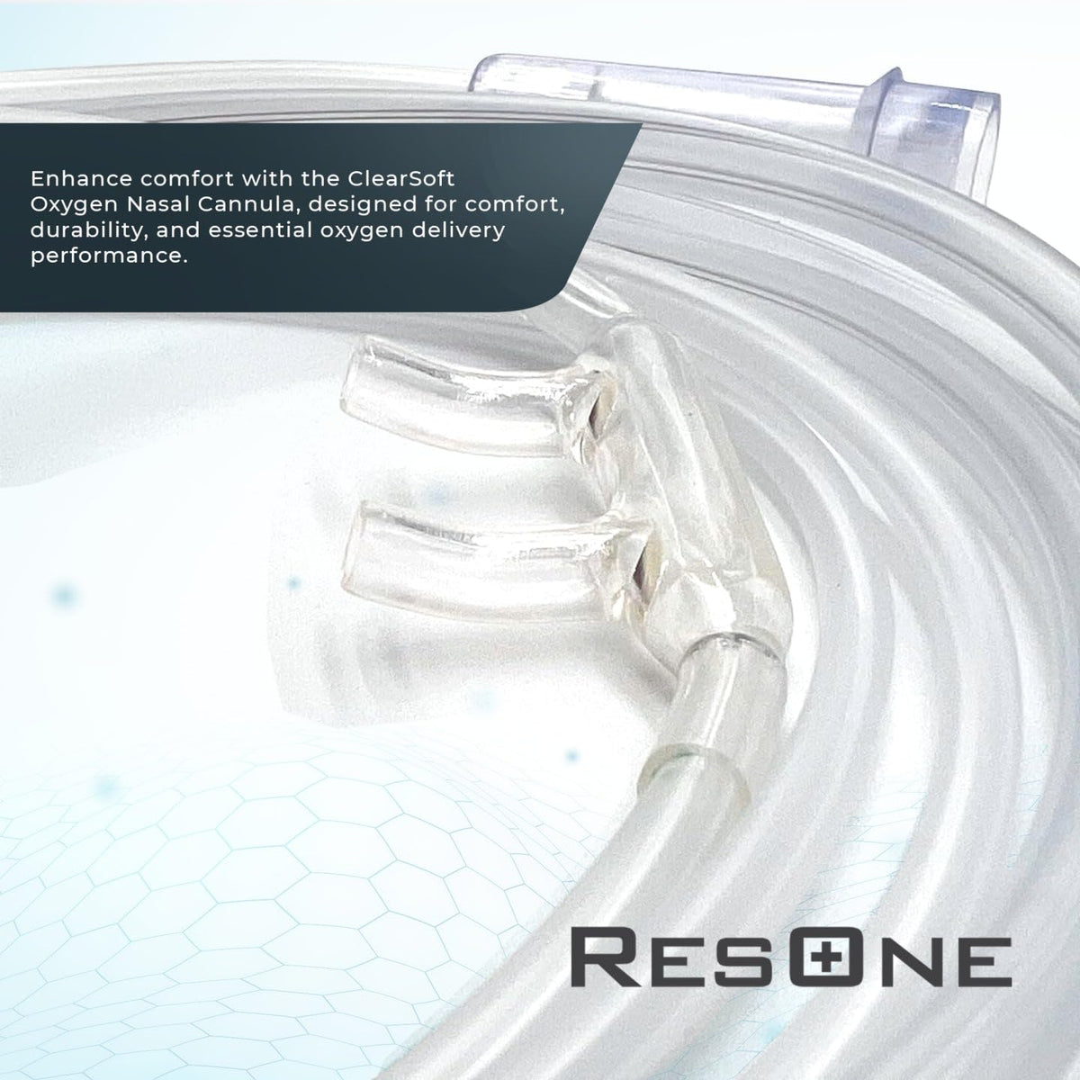 Adult Oxygen Nasal Cannula w/Soft Curved Prongs & Crush Resistant Tubing