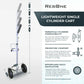 ResOne Lightweight Single D/E Oxygen Cylinder Cart , Adjustable Handle, Durable Powder-Coated Finish, Portable Oxygen Tank Cart with Wheels, Holds 1 D Size or E Size Cylinder