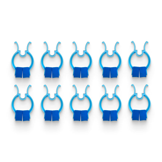 ResOne Padded Nose Bleed Stopper Clips - Universal Fit Nose Clip For Spirometry And Breathing Treatments - Effective Nose Bleed Plugs, Disposable, Blue, Pack Of 10
