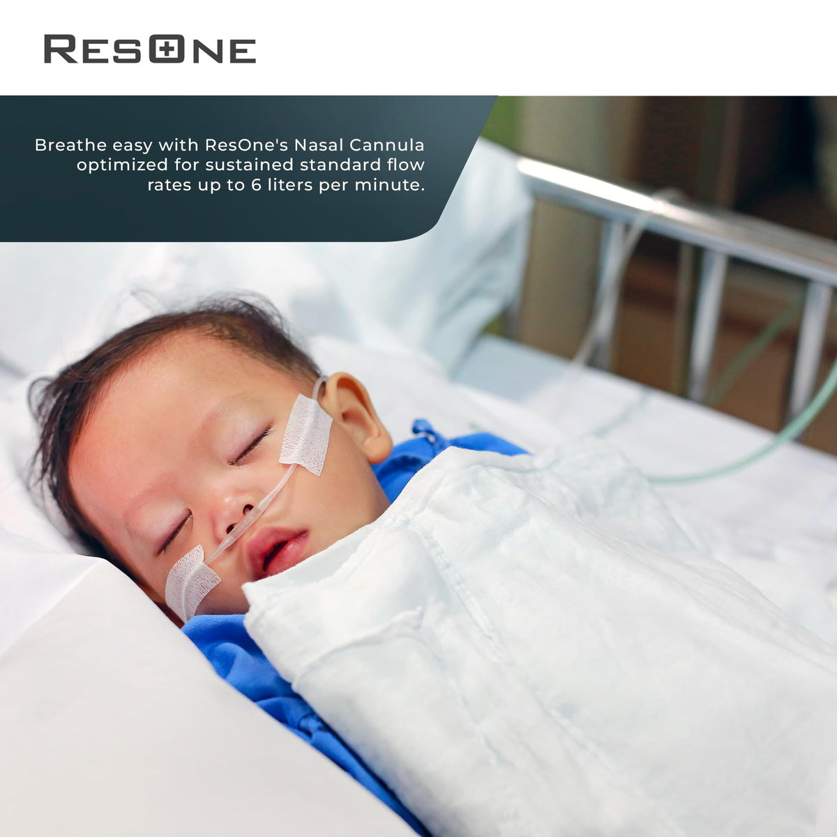 Infant Oxygen Cannula w/Soft Curved Prongs & 7Ft Crush Resistant Tubing