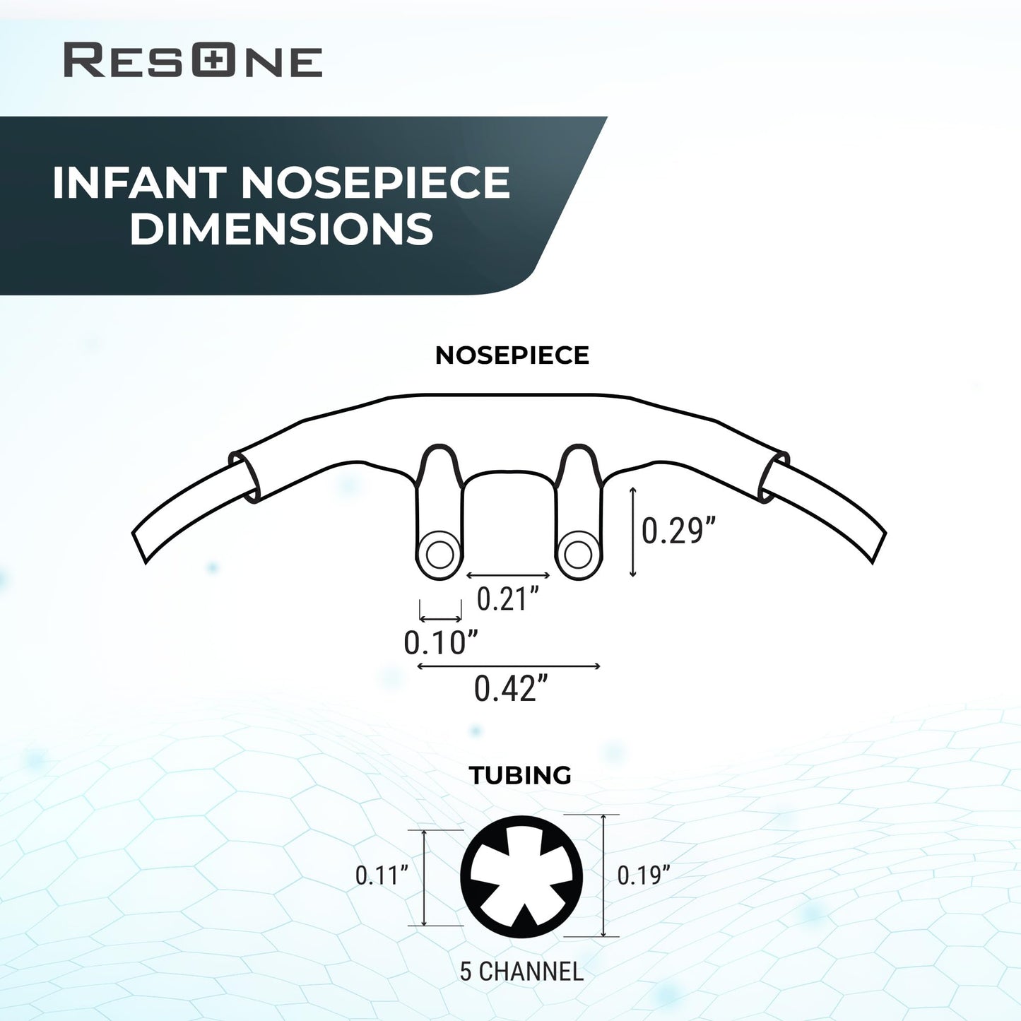 Infant Oxygen Cannula w/Soft Curved Prongs & 7Ft Crush Resistant Tubing