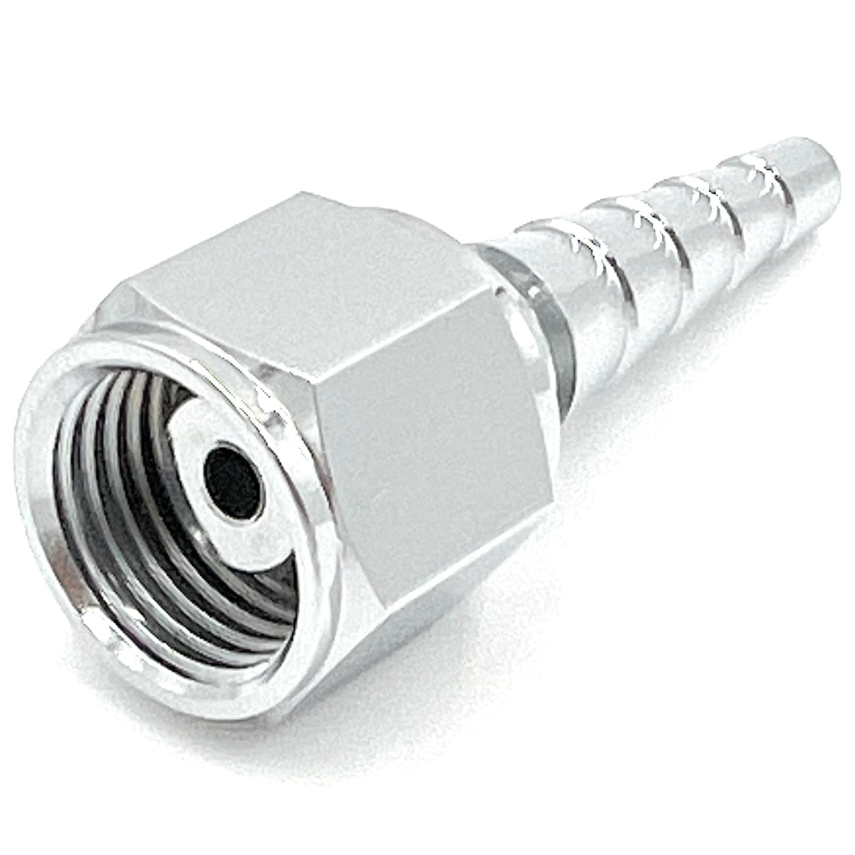 ResOne Metal Swivel Nipple Nut Oxygen Tubing Connector – Christmas Tree Barb O2 Hose Adapter with Threaded Swivel Nut, Durable Metal Construction, Leak‑Resistant Oxygen Tubing Coupler
