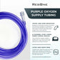 ResOne 50Ft Purple Oxygen Supply Tubing, Crush Resistant, Standard Connectors