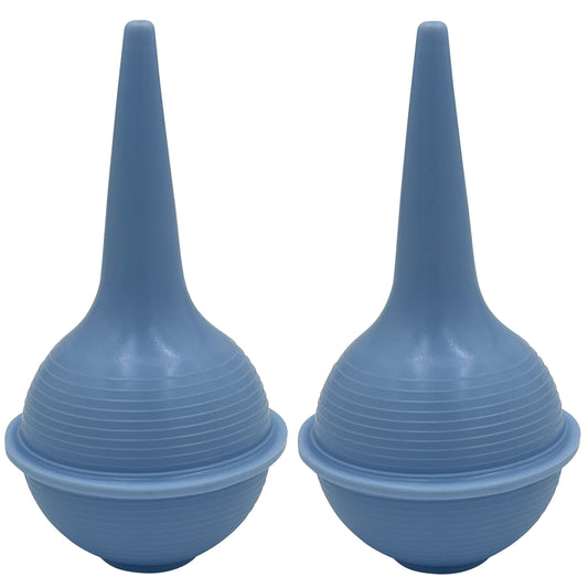 Sterile Rubber Bulb Syringe, 2 pack, 2oz/60ml, Baby and Adult Nasal Care, Ear bulb Syringe, Ear Syringes for Removing Ear Wax, Gentle Irrigation, Mucus and Wax Removal, Flat Bottom Design