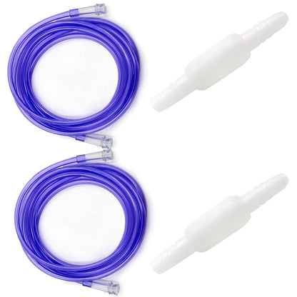ResOne 2pk 25Ft Oxygen Supply Tubing - Swivel Connectors, Crush Resistant - 360 degree rotation, for Nasal Cannulas, Cannula Nasal Tubing, Oxygen Concentrator - Purple