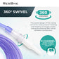 ResOne 2pk 25Ft Oxygen Supply Tubing - Swivel Connectors, Crush Resistant - 360 degree rotation, for Nasal Cannulas, Cannula Nasal Tubing, Oxygen Concentrator - Purple