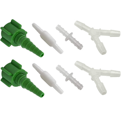 ResOne Oxygen Tubing Connector Variety Pack, 8‑Piece Kit – Includes Straight, Swivel, Y, and Christmas Tree Connectors for Standard Oxygen Tubing
