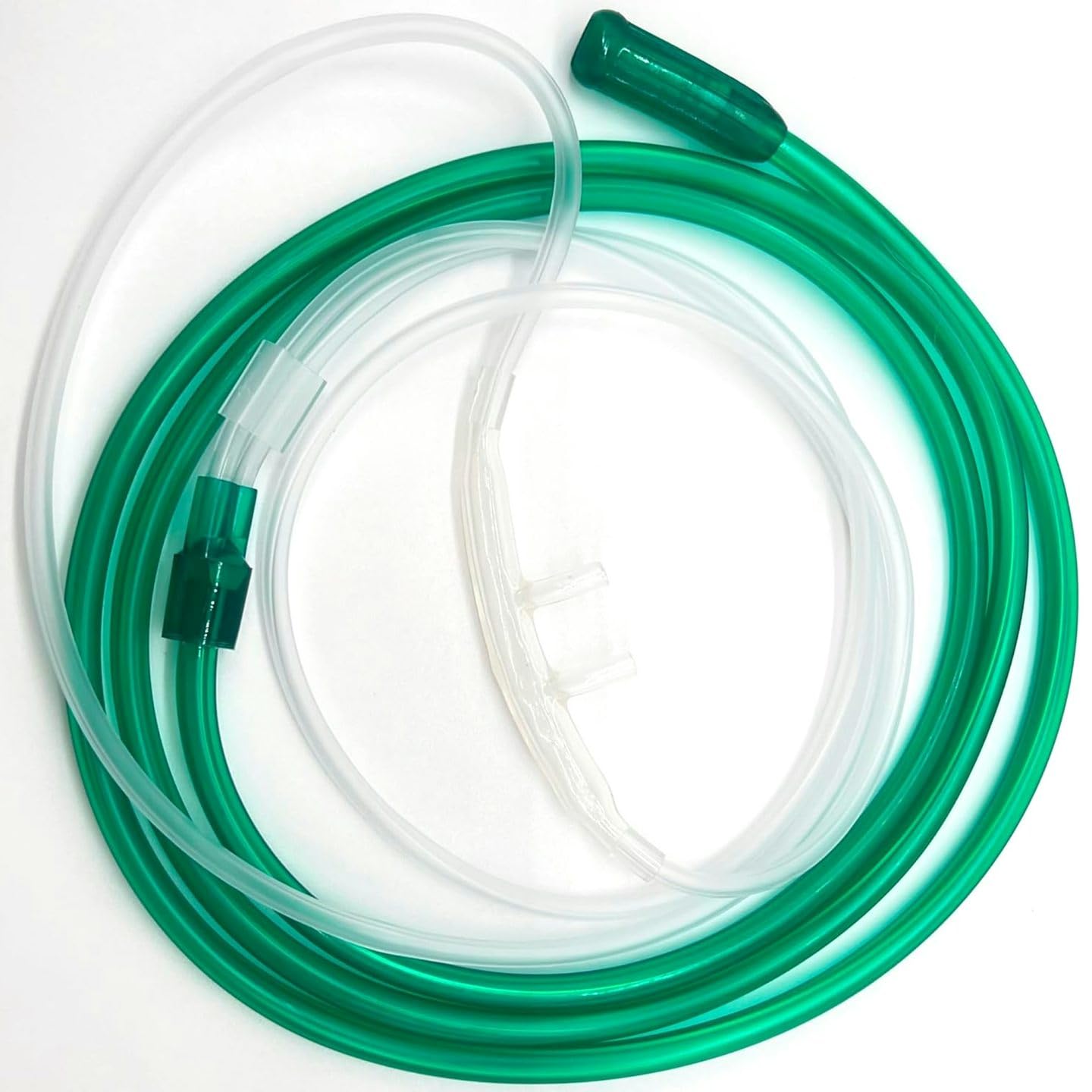 Adult Oxygen Nasal Cannula w/Soft Curved Prongs & Crush Resistant Tubing