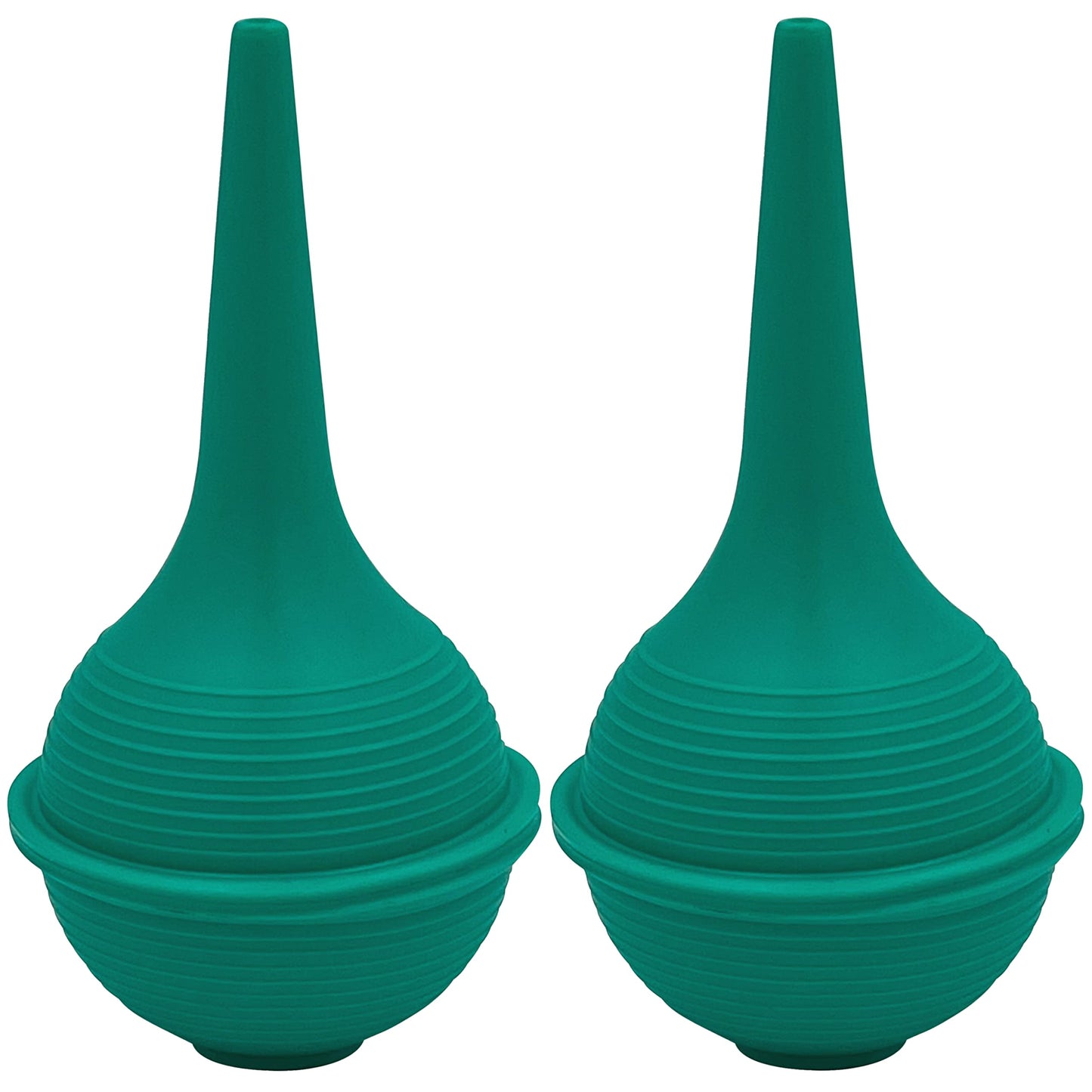 Sterile Rubber Bulb Syringe, 2 Pack, Green 1oz, Ear Wax Removal Ear Syringes For Baby & Adult Nasal Care, Sinus Rinse, Ear Syringes For Removing Ear Wax, Gentle Irrigation, Flat Bottom For Stability,