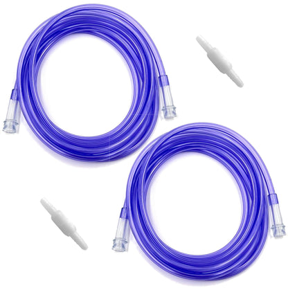 ResOne 2pk 50Ft Oxygen Supply Tubing - Swivel Connectors, Crush Resistant - 360 degree rotation, for Nasal Cannulas, Cannula Nasal Tubing, Oxygen Concentrator - Purple