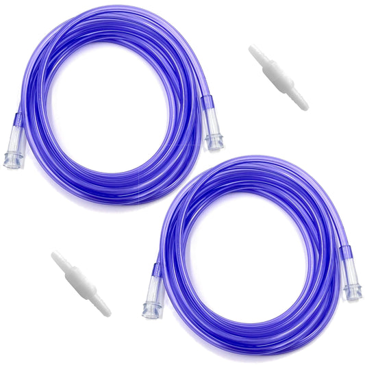 ResOne 2pk 50Ft Oxygen Supply Tubing - Swivel Connectors, Crush Resistant - 360 degree rotation, for Nasal Cannulas, Cannula Nasal Tubing, Oxygen Concentrator - Purple