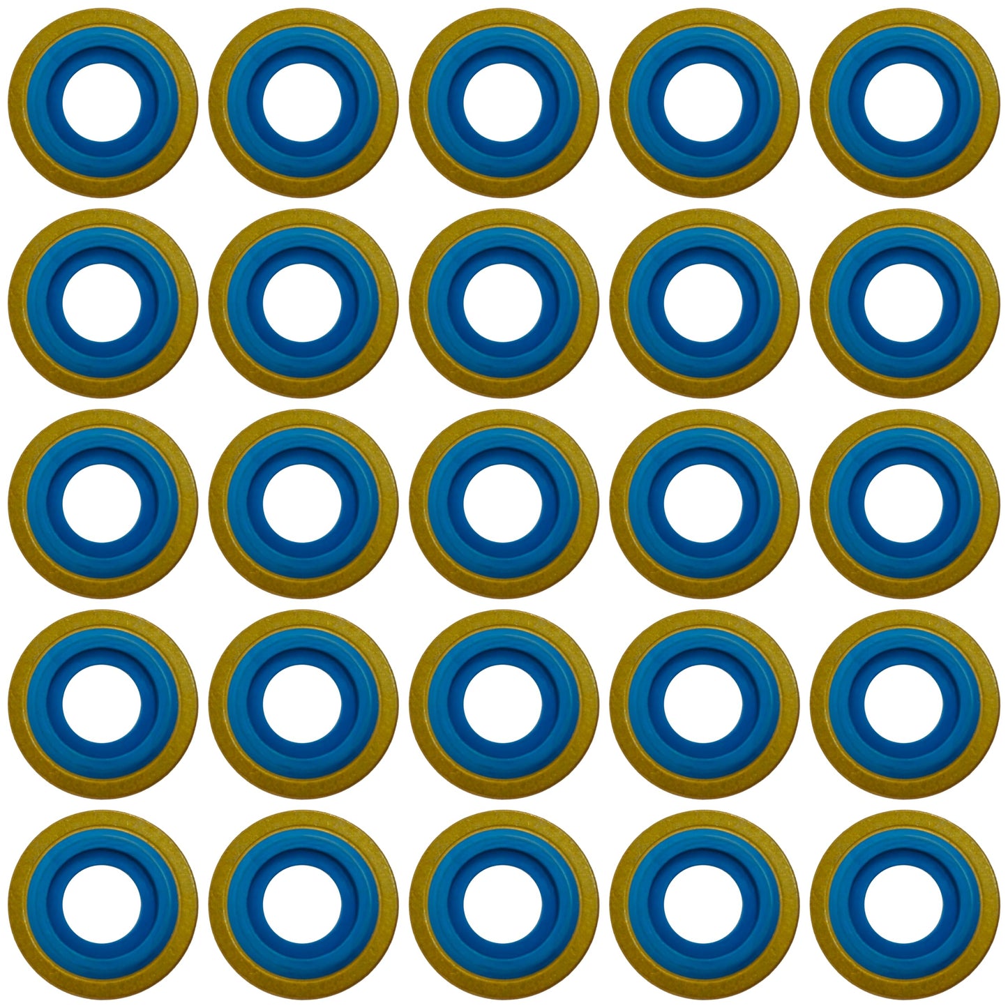 ResOne Premium Blue Viton Oxygen Regulator Yoke Washer Seals 25-Pack