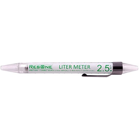 ResOne Pediatric 0-2.5 LPM Liter Meter Pen, Measure Oxygen Gas Flow Rate