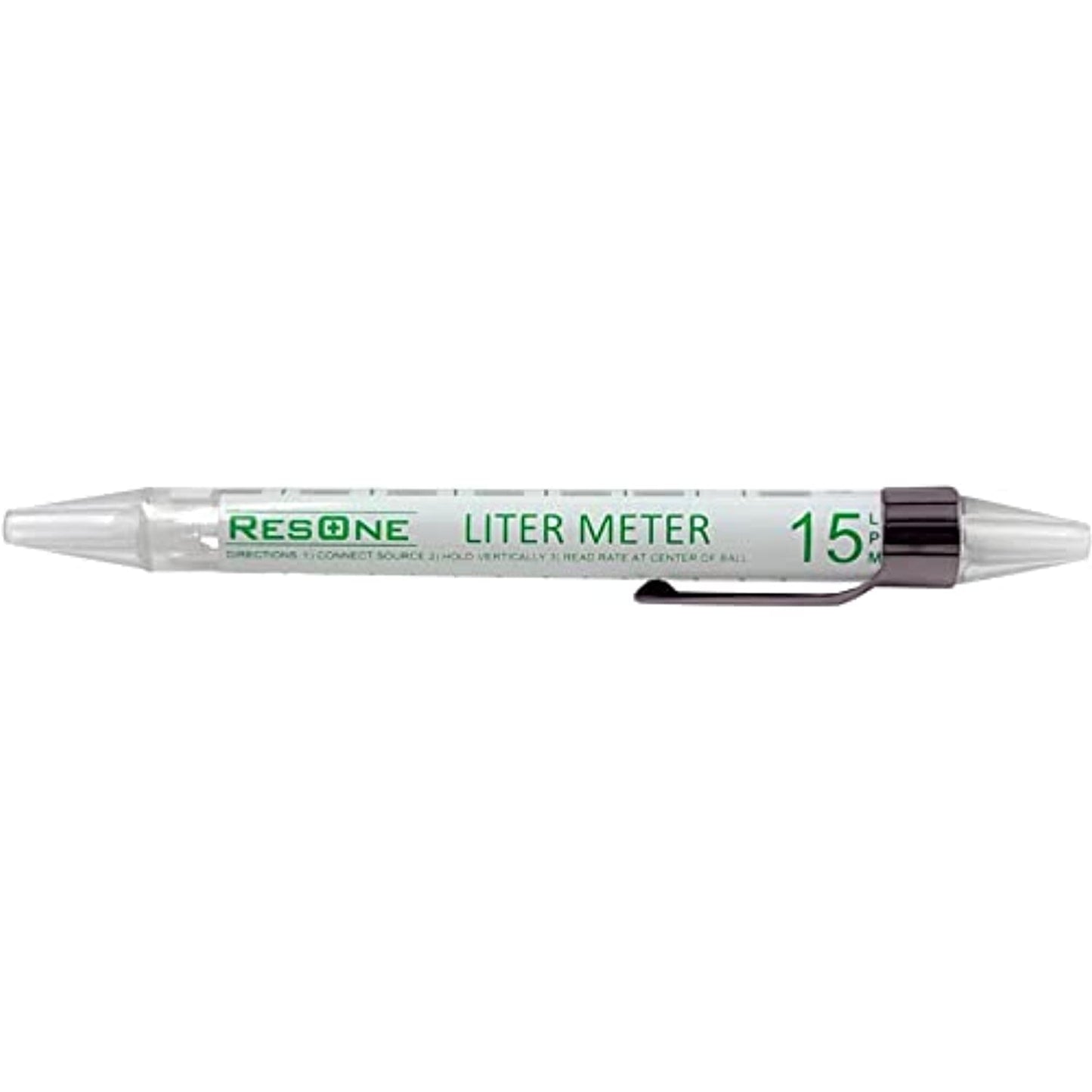 ResOne High Flow 2-15 LPM Liter Meter Pen, Measure Oxygen Gas Flow Rate