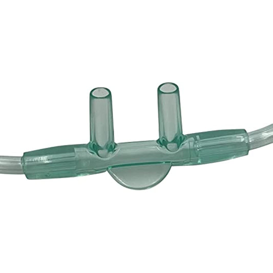 1pk Adult Oxygen Cannula w/Tabbed Nose Piece, Soft Straight Prongs & 6.5Ft Crush Resistant Tubing
