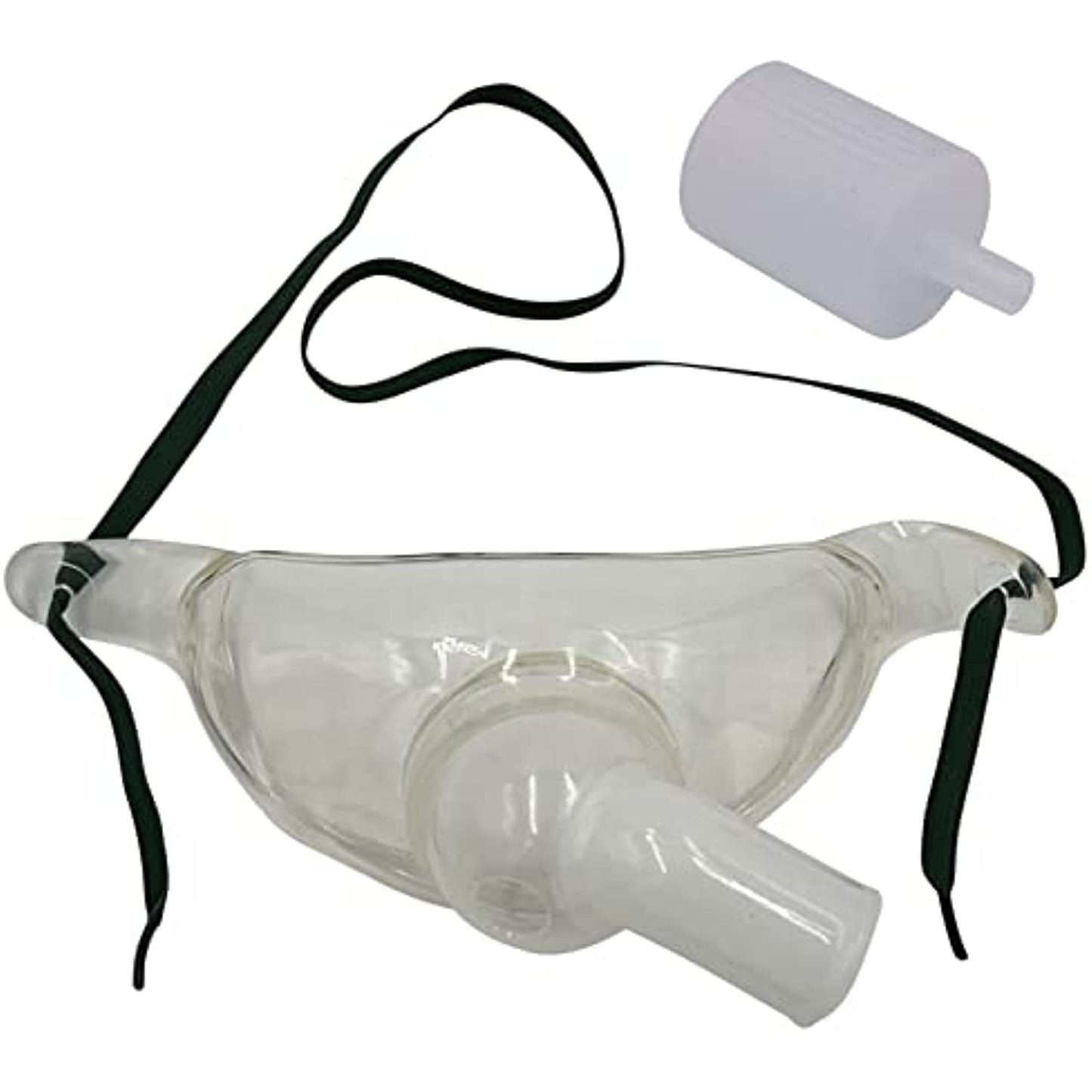 1pk Adult Oxygen Tracheostomy Collar Mask w/Swivel Connector & Tubing Adapter