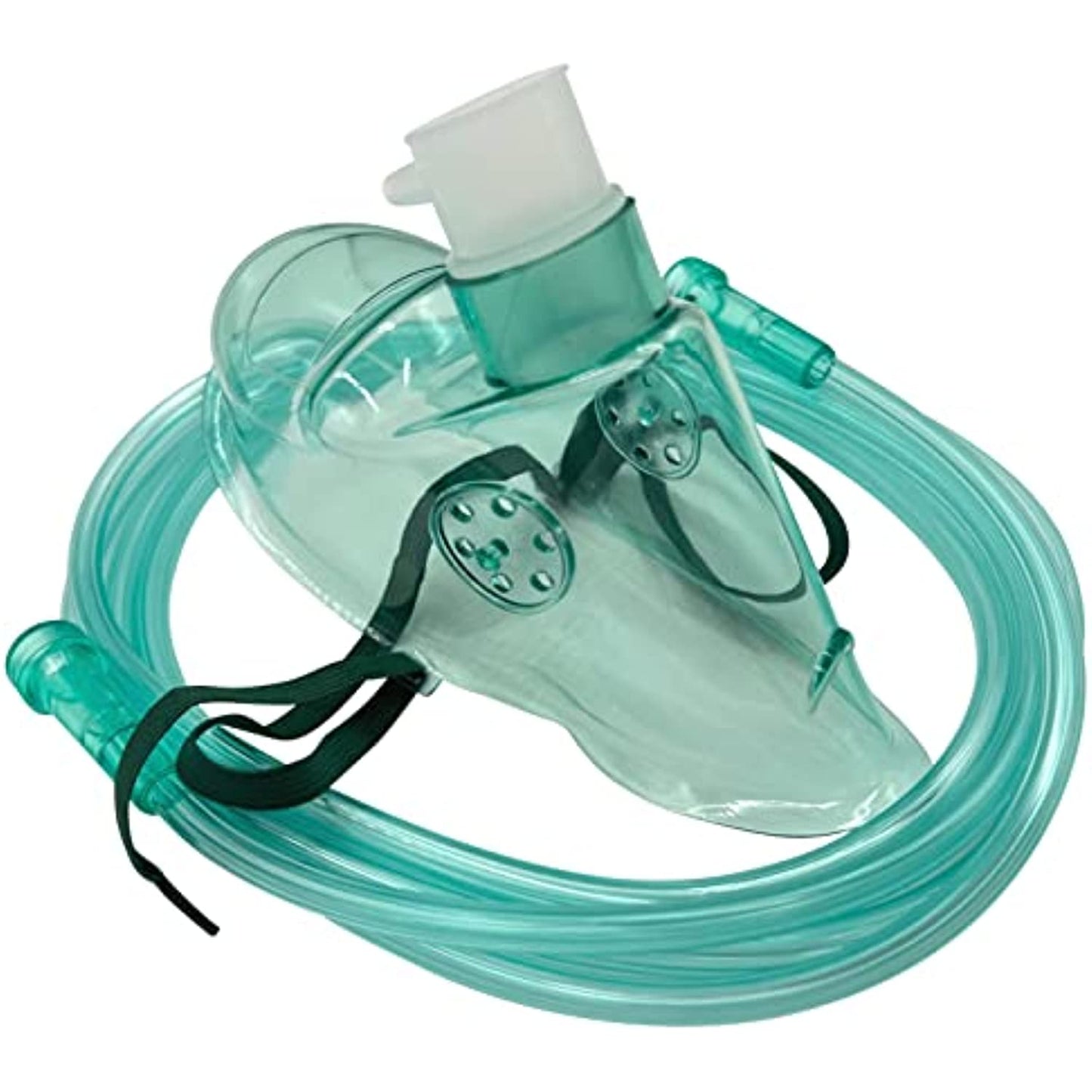 1pk Adult Oxygen Mask w/Swivel Adpater & 6.8Ft Crush Resistant Tubing