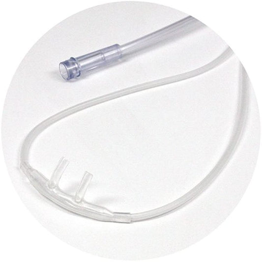 Sunset Healthcare Solutions 5pk 4Ft Soft Adult Oxygen Nasal Cannula w/Kink-Free Supply Tubing (RES1104S), Clear, 5.0 Count