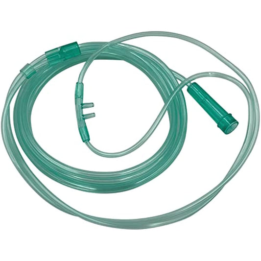 1pk Pediatric Oxygen Cannula, w/Tabbed Nose Piece, Soft Straight Prongs & 6.5Ft Crush Resistant Tubing