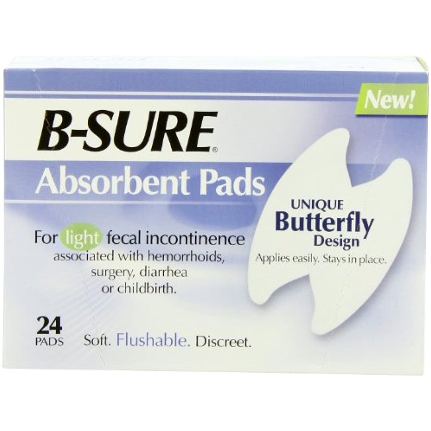 B-Sure Anal Leakage Pads, Box/24 Pads