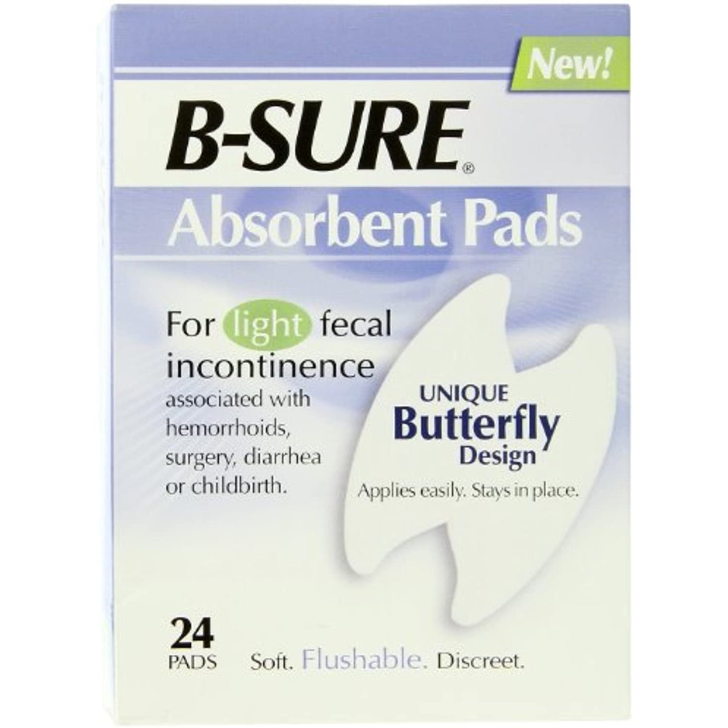 B-Sure Anal Leakage Pads, Box/24 Pads