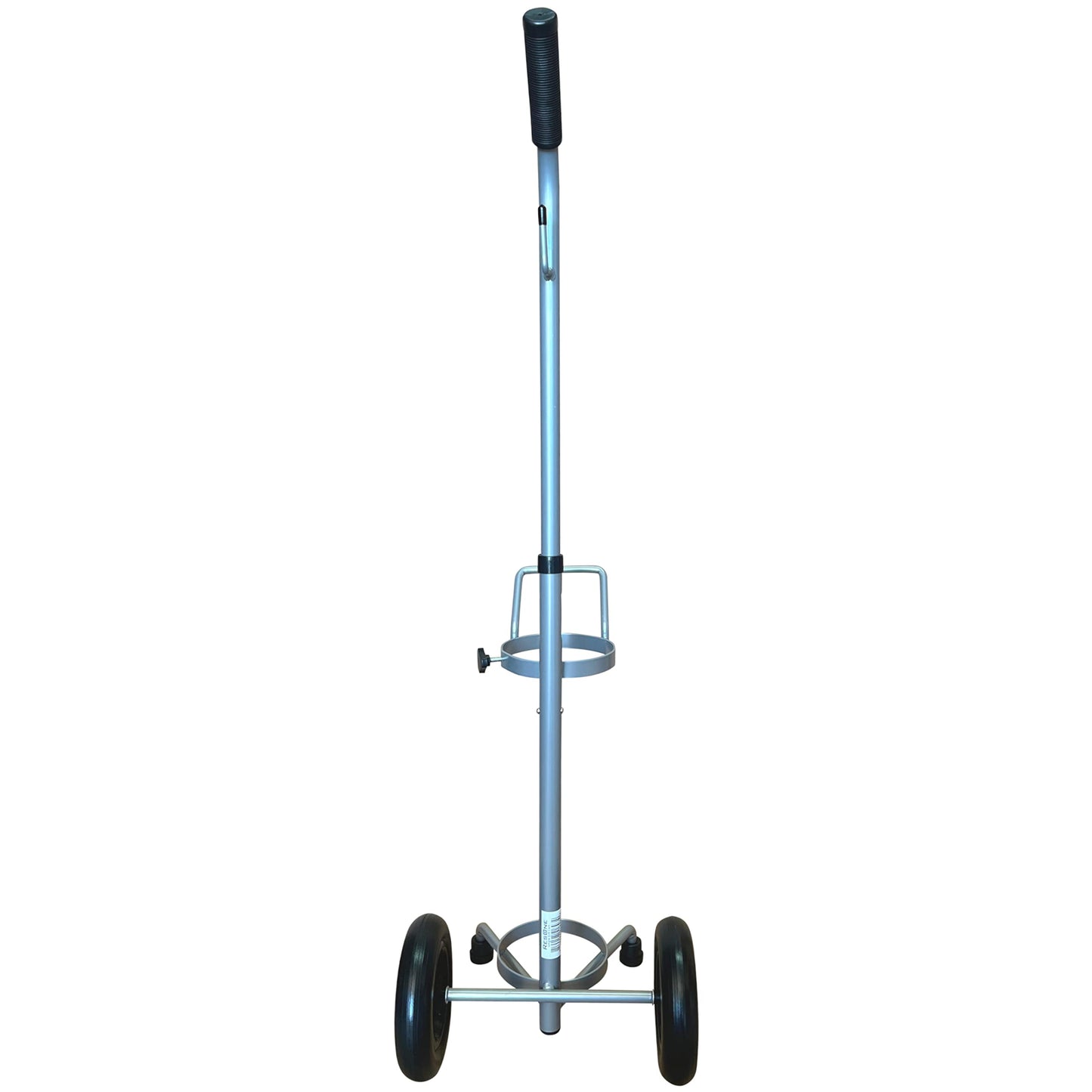 Single D/E Oxygen Cylinder Cart w/Adjustable Handle & Durable Powder-Coated Finish