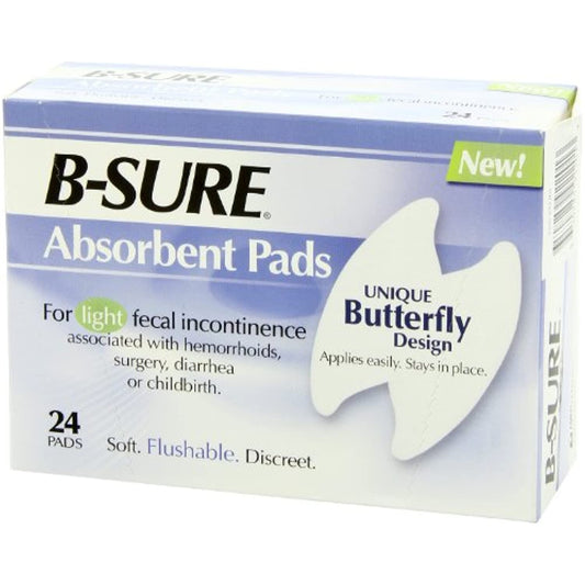 B-Sure Anal Leakage Pads, Box/24 Pads